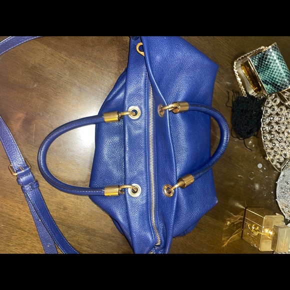 ❤️SOLD❤️ Marc by Marc jacobs Blue pebbled leather hobo style handbag Crossbody - Picture 9 of 12